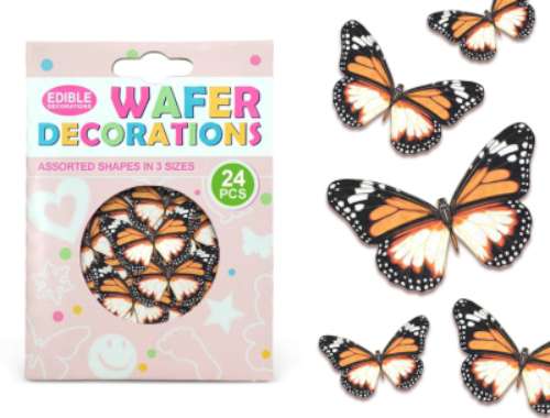 Edible Wafer Butterflies - Monarch - Click Image to Close